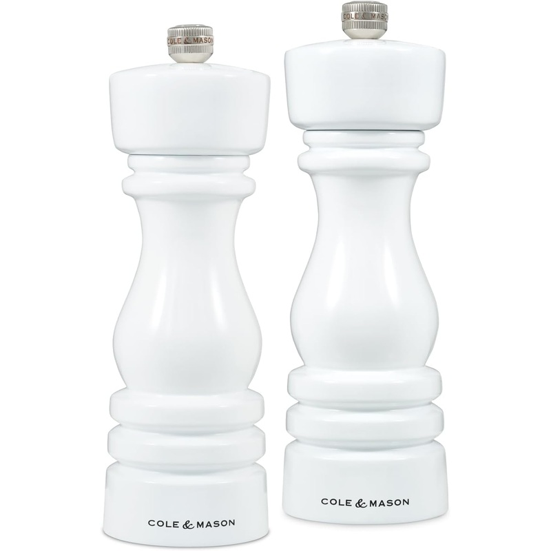 The London Collection Salt & Pepper Mill Set - 7", White Gloss