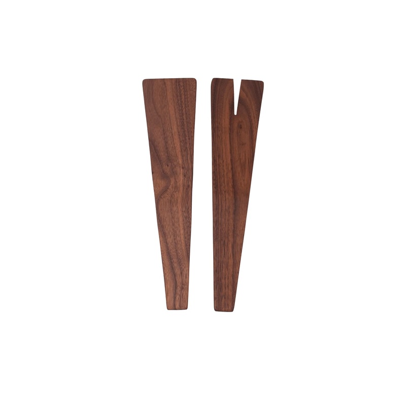 10 Walnut Wood Salad Servers Set
