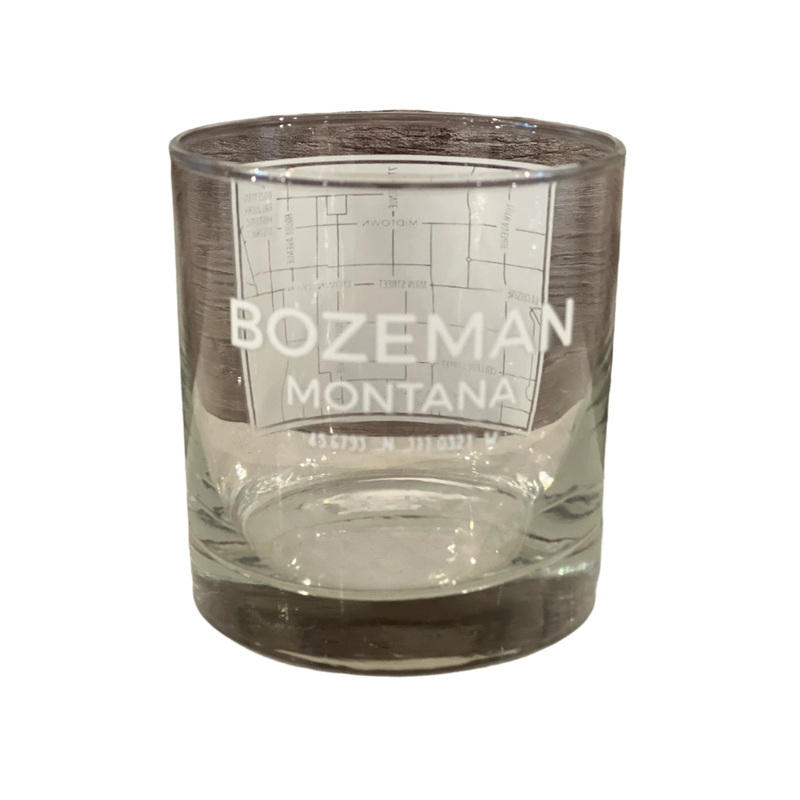 Block Glass, Bozeman MT Map, 11oz