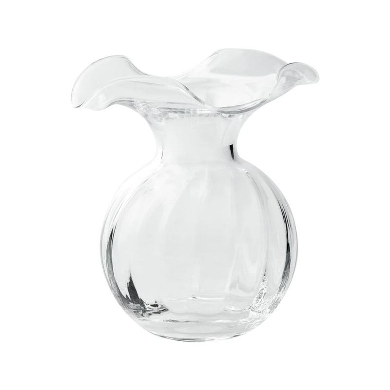 Hibiscus Glass Fluted Small Vase