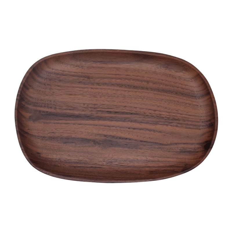 Large Walnut Pebble Tray