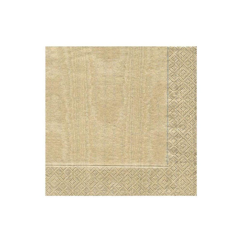 Moir Paper Cocktail Napkins in Gold - Pkg/20