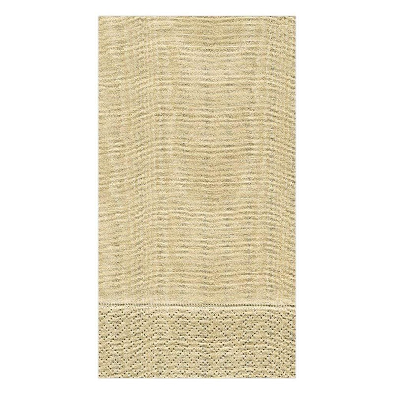 Moir Paper Guest Towel Napkins in Gold - Pkg/15