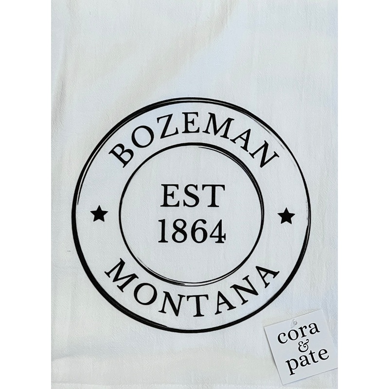 1864 Bozeman MT Flour Sack Towel