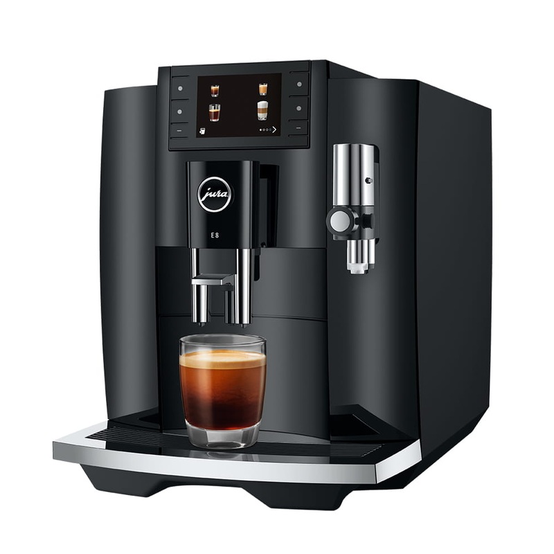 E8 Piano Black Coffee Machine