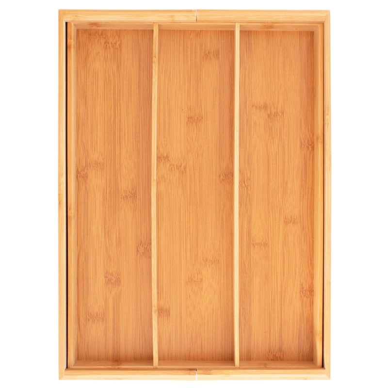 Expandable Bamboo Cutlery Drawer Organizer