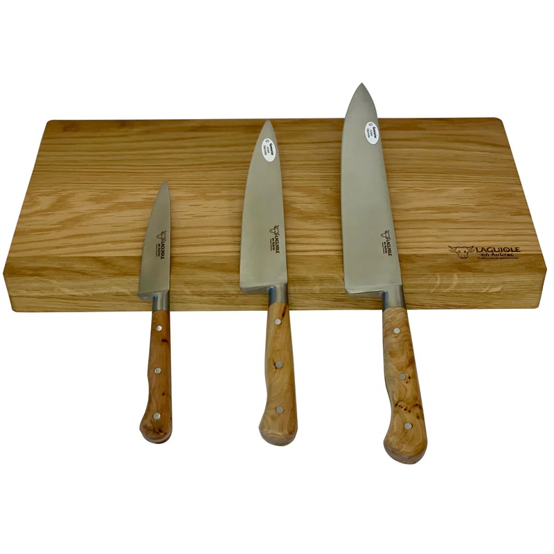 Juniper Wood Kitchen Knives, Set/3