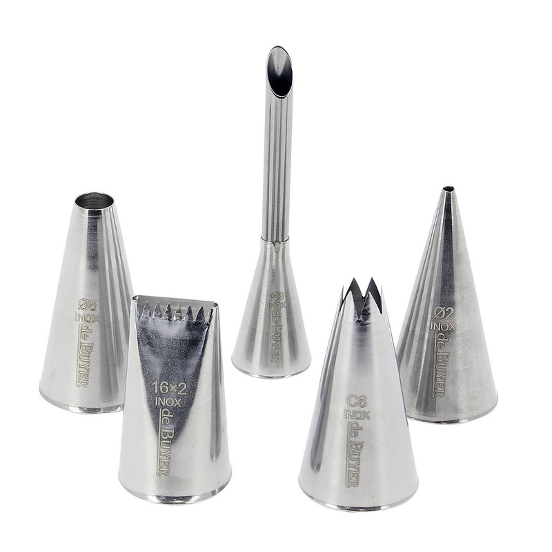 Stainless Steel Decorating Tips, Set/5