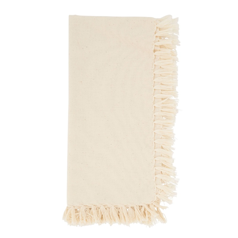 Fringed Design Napkin Natural 20"