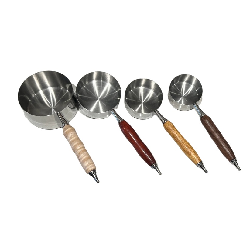 Handmade Wood Measuring Cup Set/4