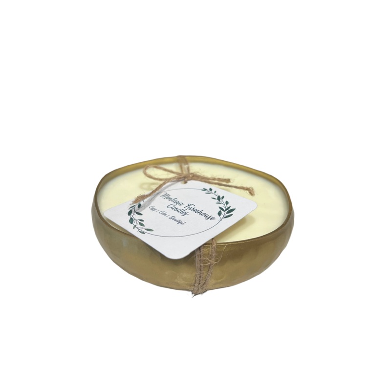 3 Wick Modern Gold Bowl