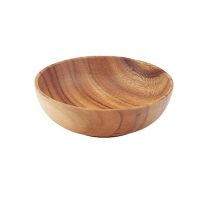 Acacia Wood Round Salad/Soup Bowl
