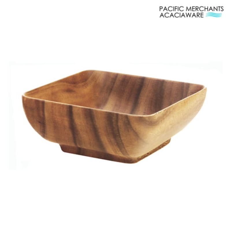 Acacia Wood Square Serving Bowl