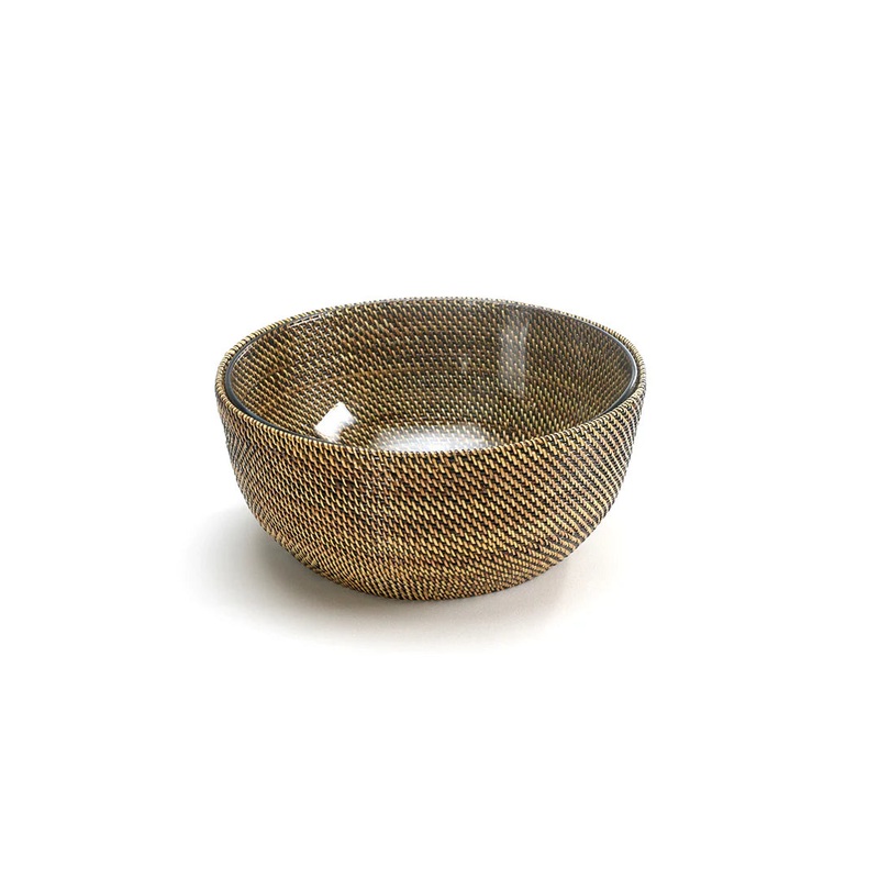 Round Basket w/11" Glass Bowl Insert