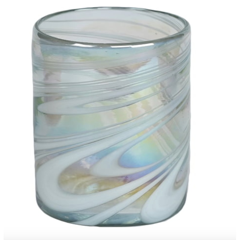 White Swirl Double Old Fashioned, Set/4
