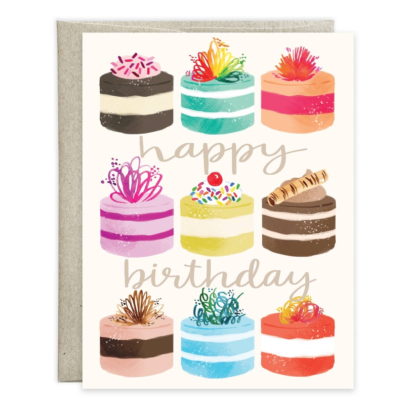 Birthday Greeting Card - Little Cakes