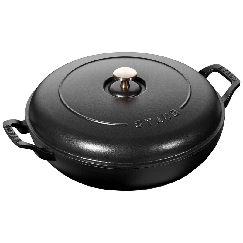 Cast Iron Braiser 3.5 QT Black