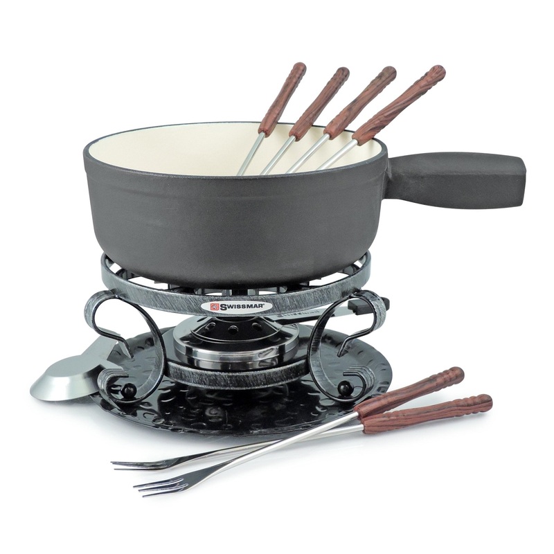 Lugano 9pc. Cast Iron Fondue, Black Matte