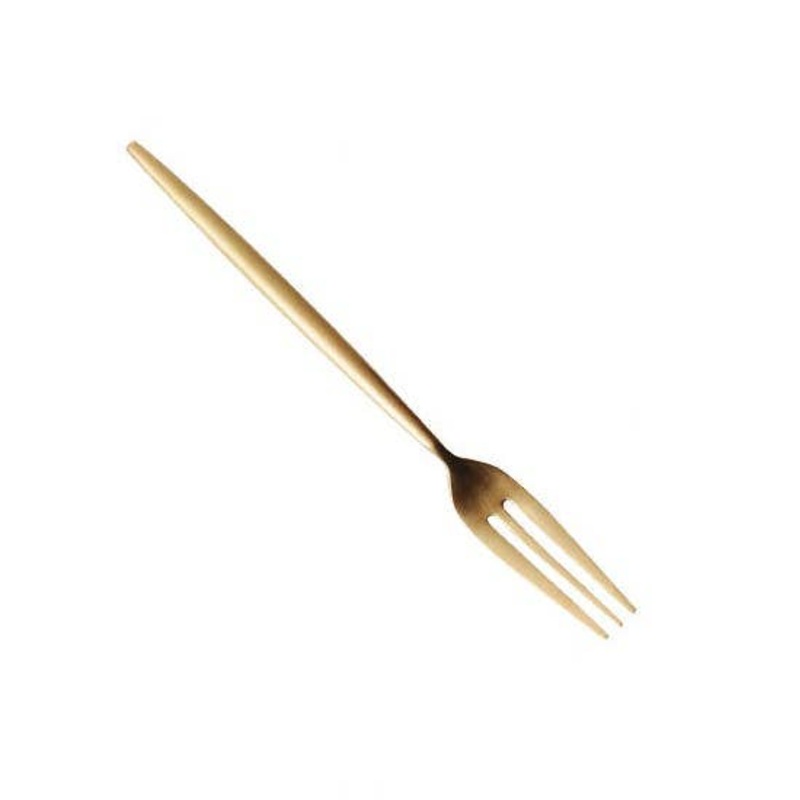Matte Gold Appetizer Fork