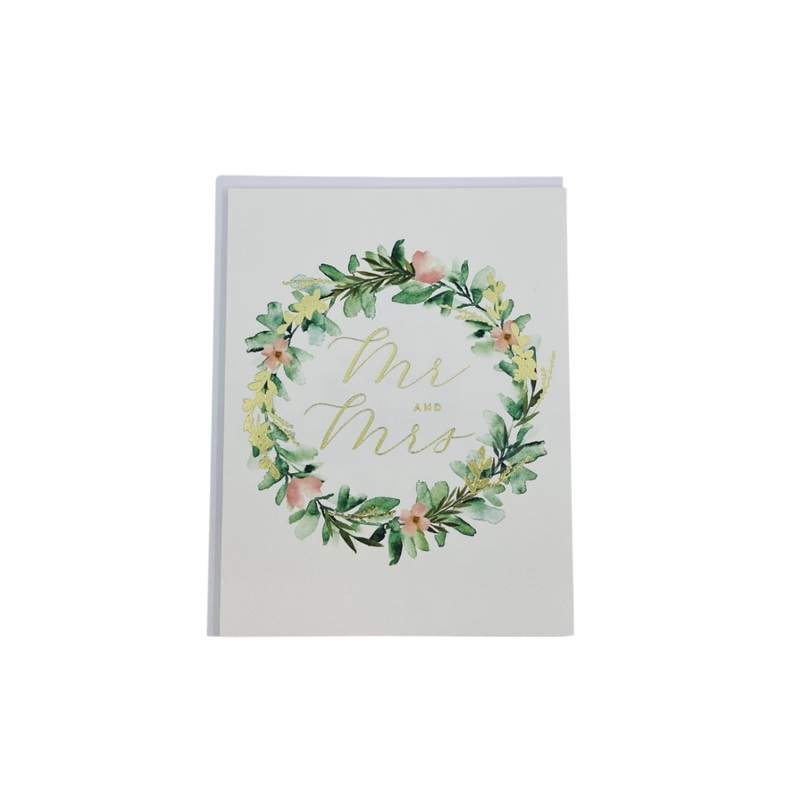 Wedding Card, Laurel Wreath