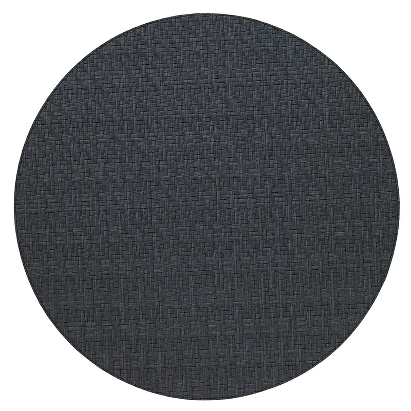 Black Wicker Place Mats, Set/4