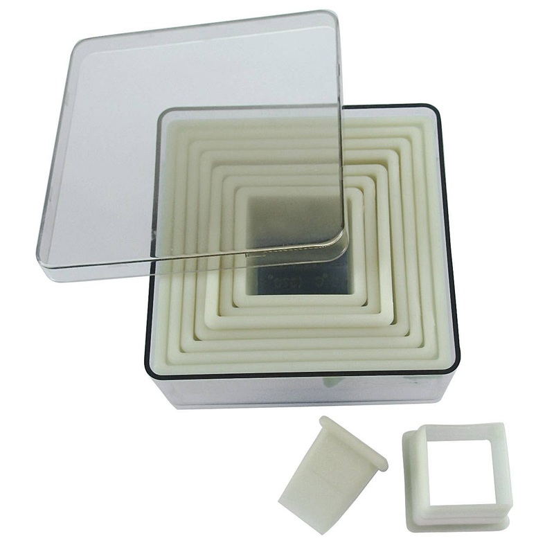 Box of 9 Square Cutters, deBuyer