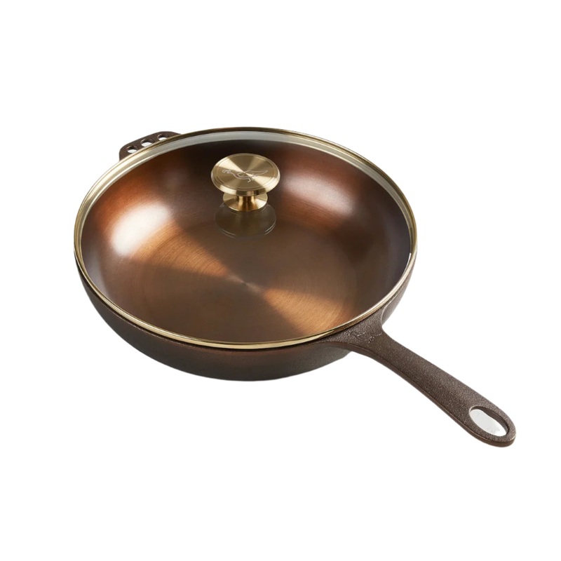 No. 11 Deep Cast Iron Skillet with Glass Lid