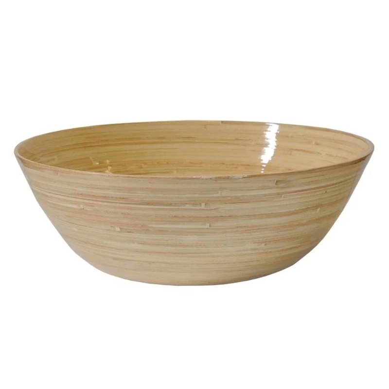 Shallow Bamboo Bowl in "Nature", Banquet Sized