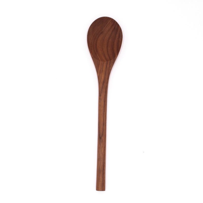12 Walnut Wood Oval Spoon