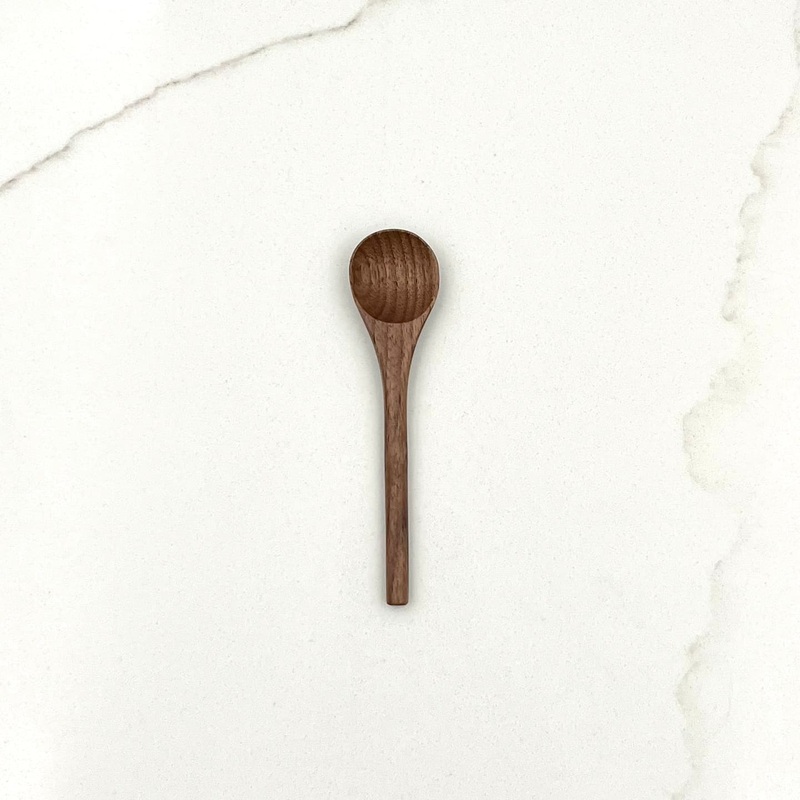 4" Walnut Wood Tiny Spoon