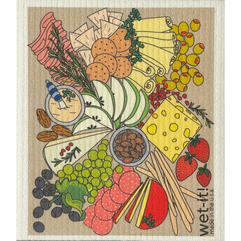 Charcuterie Eats Swedish Dishcloth