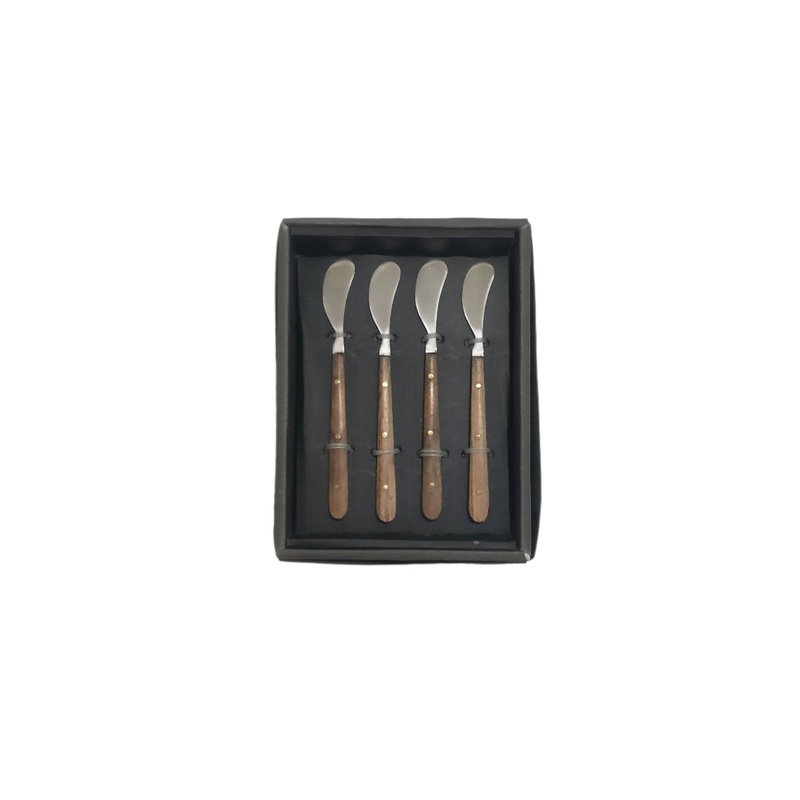Cocktail Spreaders w/ Wood Handles in Giftbox - S/4