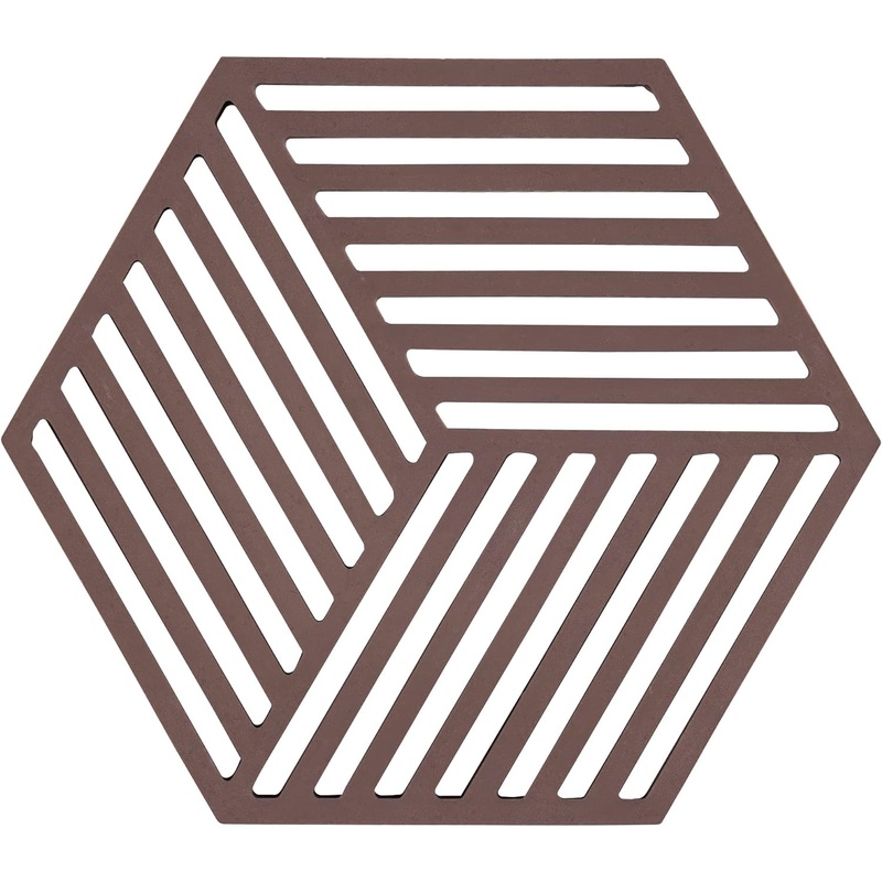 Hexagon Silicone Trivet, Chocolate