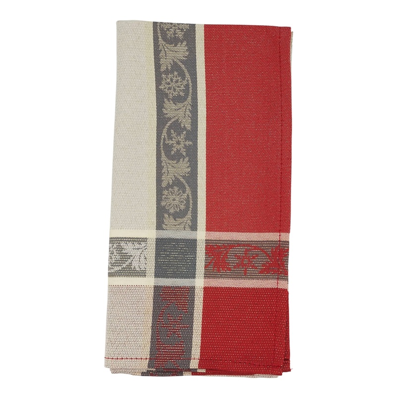 Jacquard Christmas Napkins - Red Set/4