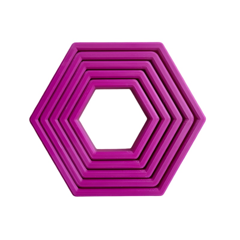 Nesting Hexagon Cookie Cutters, Set/5