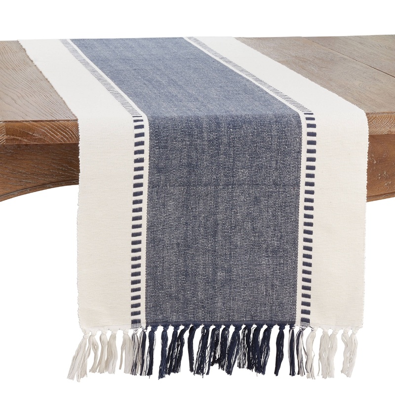 Stripe Runner - Natural Navy Blue