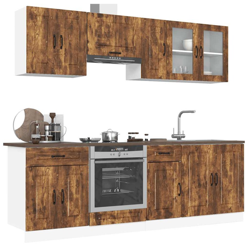 Ensemble d'armoires de cuisine 8 pcs Kalmar bois d'ingnierie