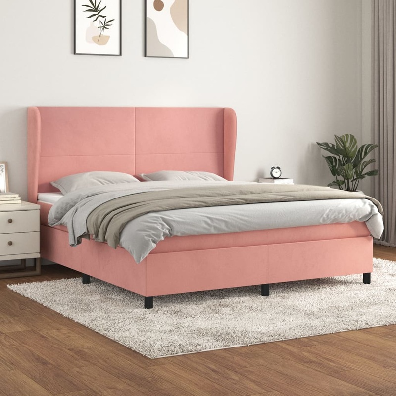 Sommier  lattes de lit avec matelas Rose 180x200 cm Velours