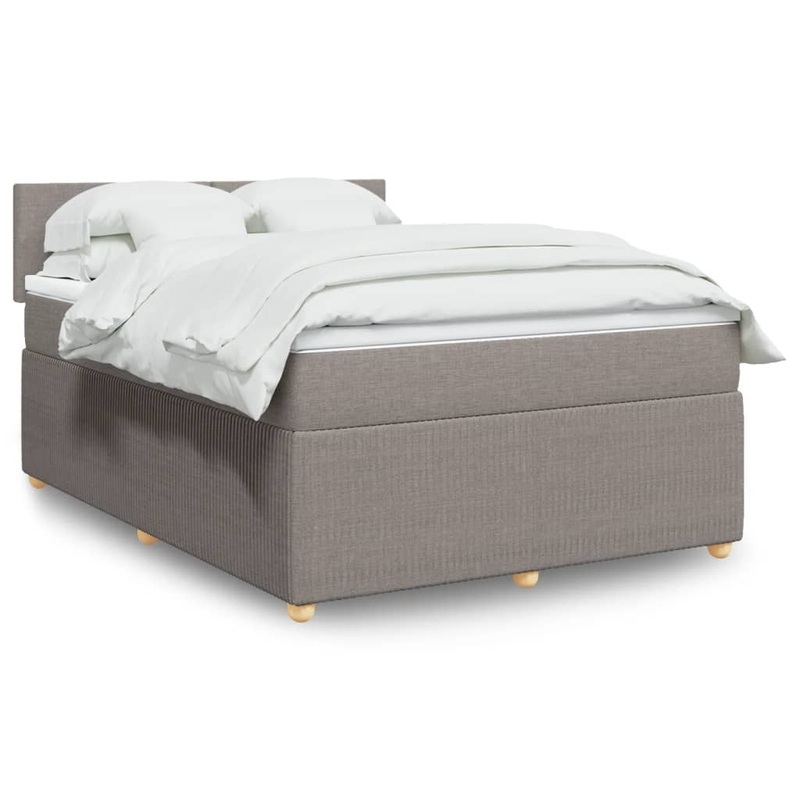 Sommier  lattes de lit avec matelas Taupe 140x200 cm Tissu
