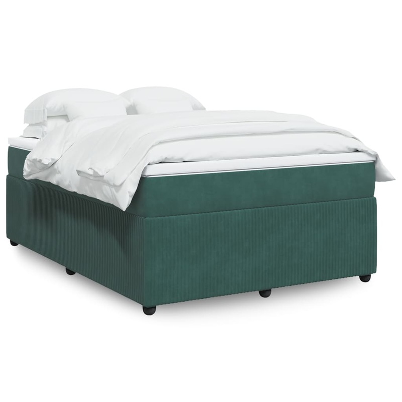 Sommier  lattes de lit et matelas Vert fonc 160x200cm Velours