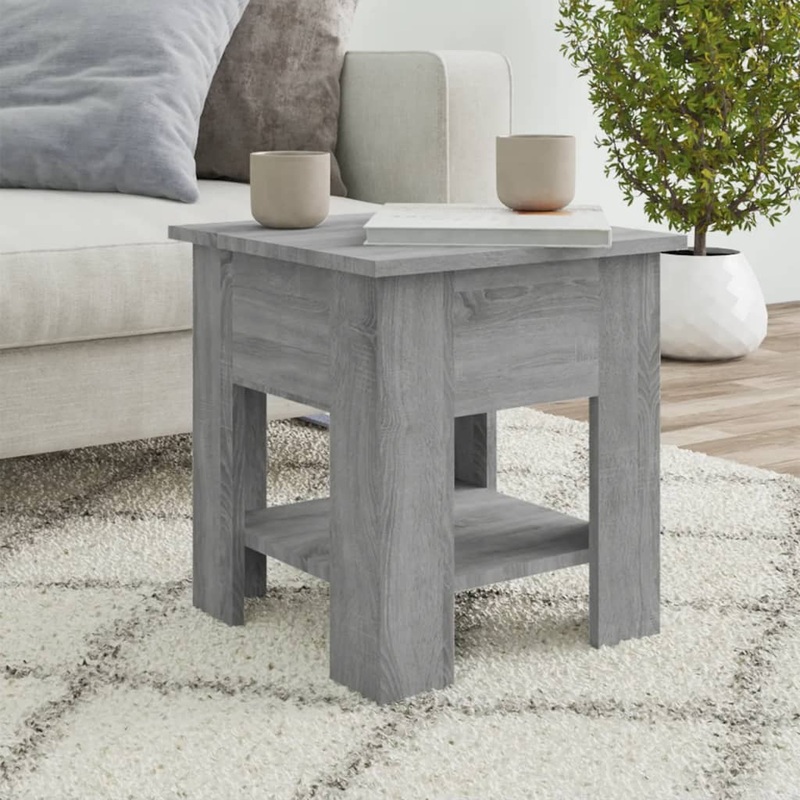 Table basse Sonoma gris 40x40x42 cm Bois d'ingnierie