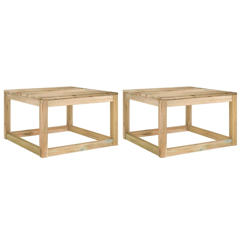 Tables palette de jardin 2pcs 60x60x36,5cm Bois de pin imprgn