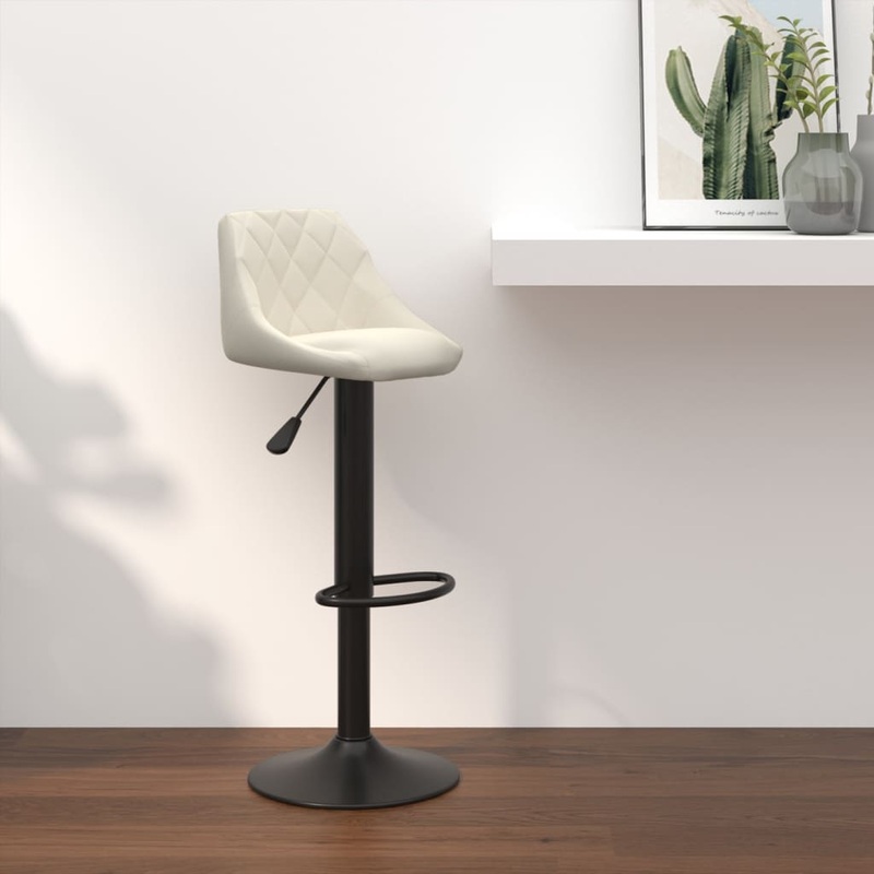 Tabouret de bar Crme Velours